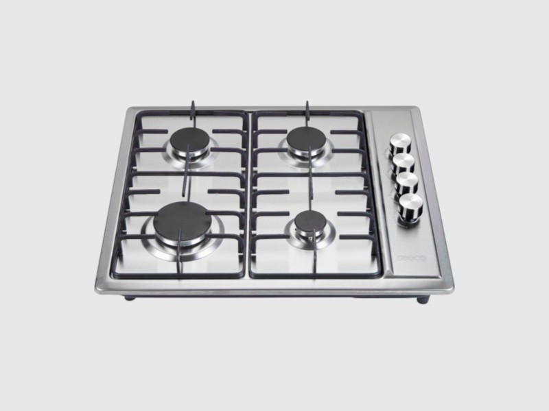 Estufa Empotrar 4 puestos Acero Inox GN Mando Lateral